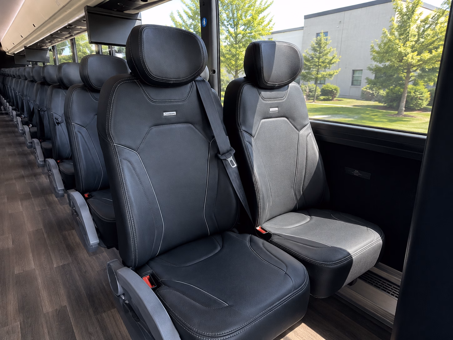 sandy charter bus services interior